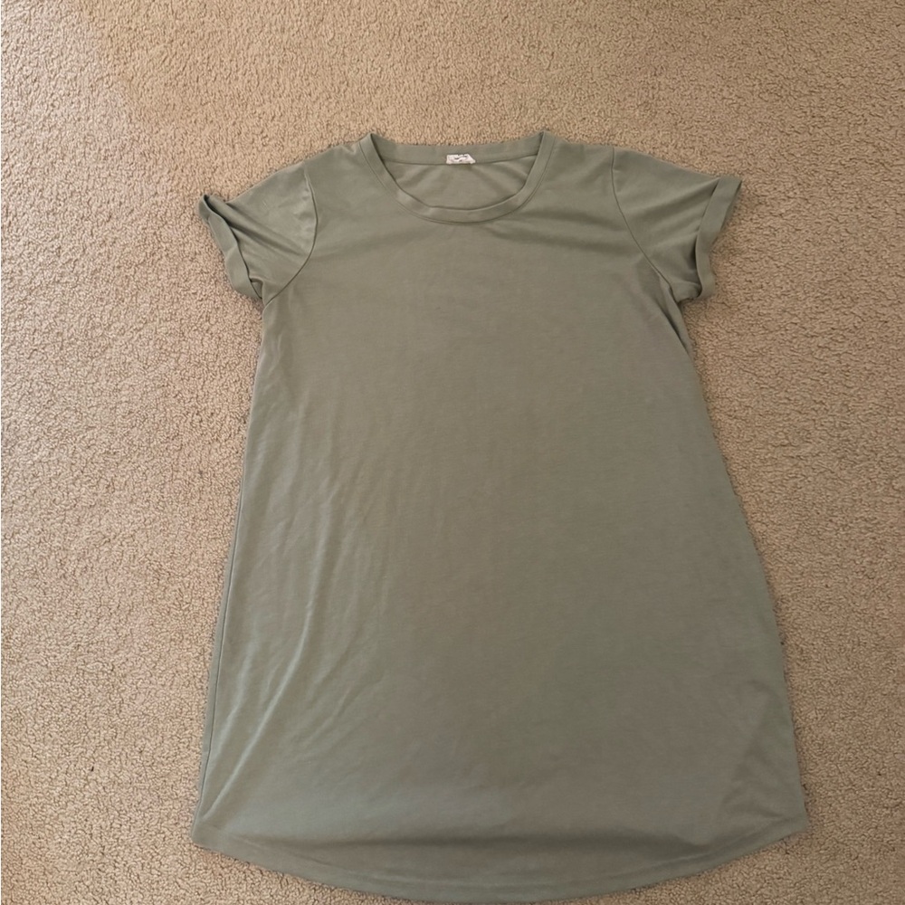 Cotton On Sage Green T-Shirt Dress